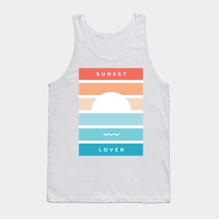 Sunset lover retro design Tank Top